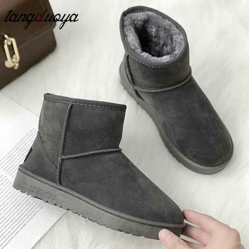 Snow boots women Thick Warm Plush Waterproof Woman Snow Boots Women Non Slip Platform Ankle Boots Winter Cotton Padded Shoes