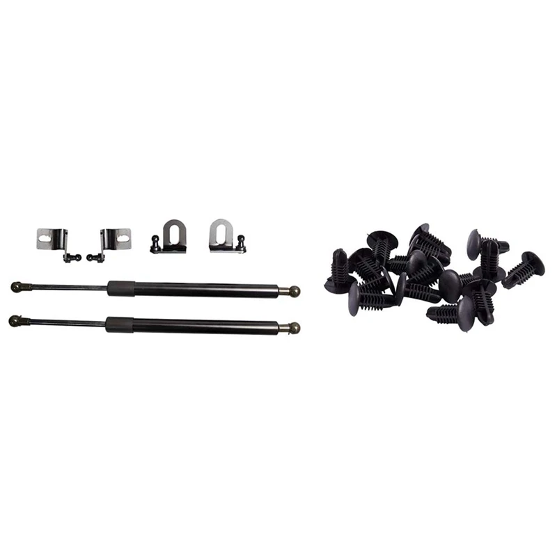 

Пластиковые заклепки-зажимы, 16 шт., 4 мм x 5 мм x 15 мм, черные и 1 комплект для Toyota Prius XW30 2009-2015, двухсторонняя Автомобильная Передняя Крышка Капот...