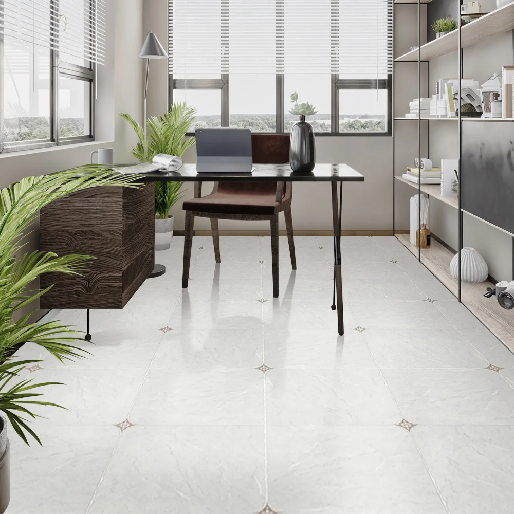 

4Pcs Wall Sticker Self-Adhesive Murals 30 x 30 cm 11.8 x 11.8 inch Floor Tile Decal for Bedroom Living Room Kitchen DIY Decor