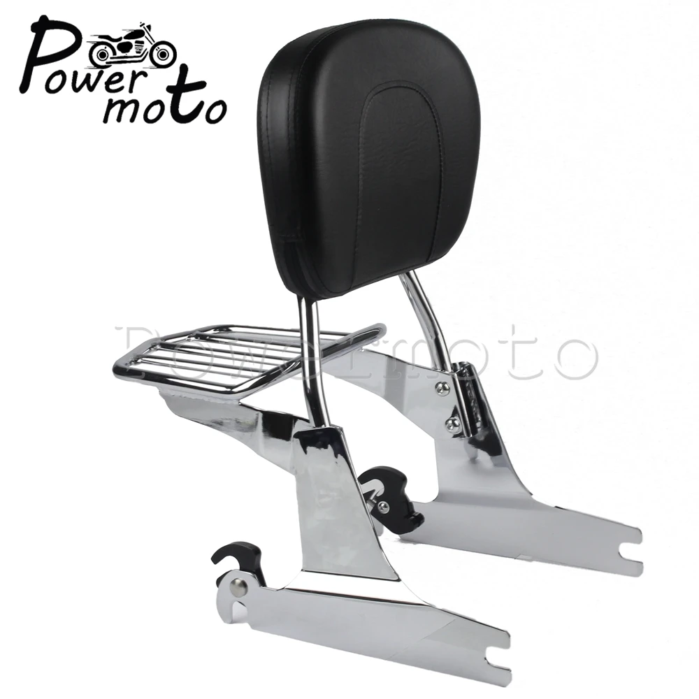 Хромированный багажник для мотоцикла спинка Sissy Bar съемный Harley Dyna FXD FXDC FXDB Super Glide Low