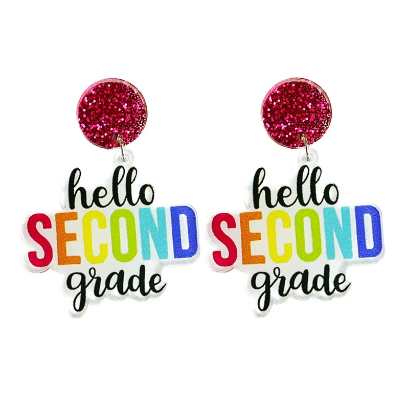 

COUNSELOR EARRINGS for Women Bright Colored Teacher Second Grade Post Stud Earrings Teacher Appreciation Gift First Day of Schoo