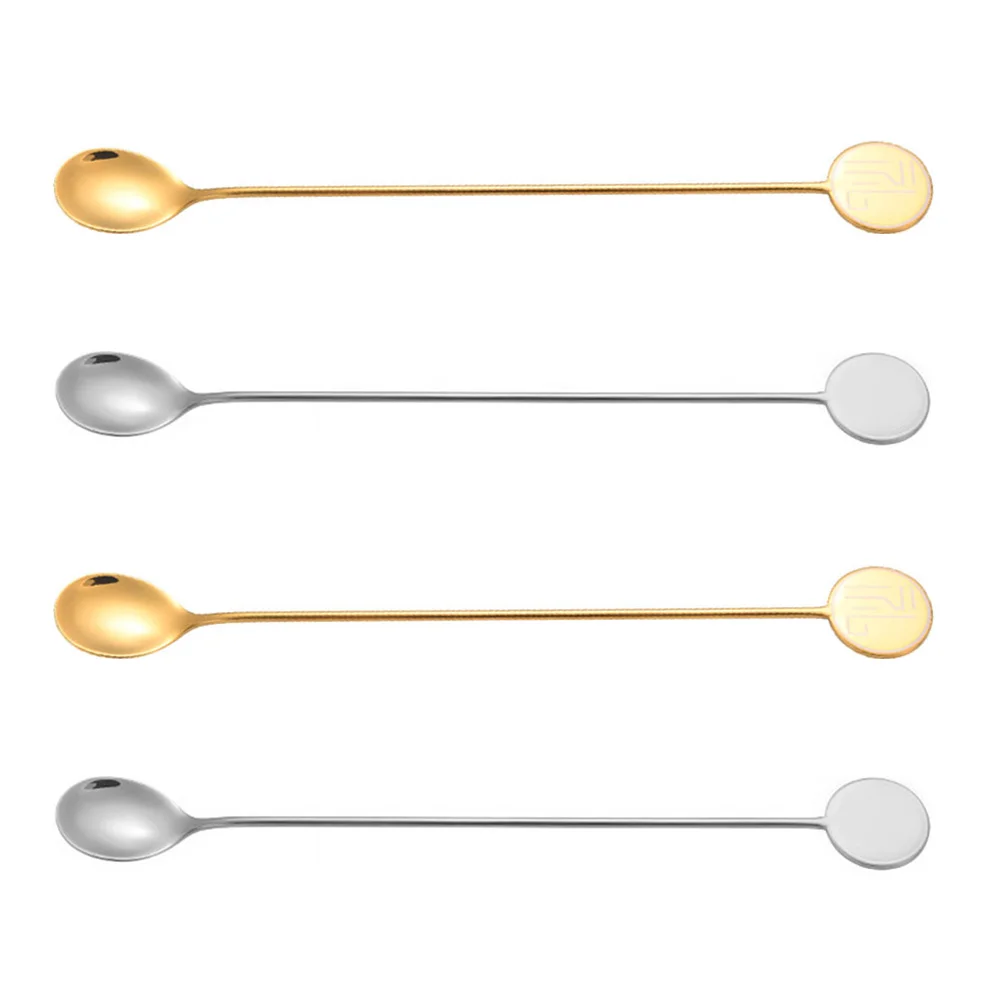 

4 шт., десертная ложка из нержавеющей стали