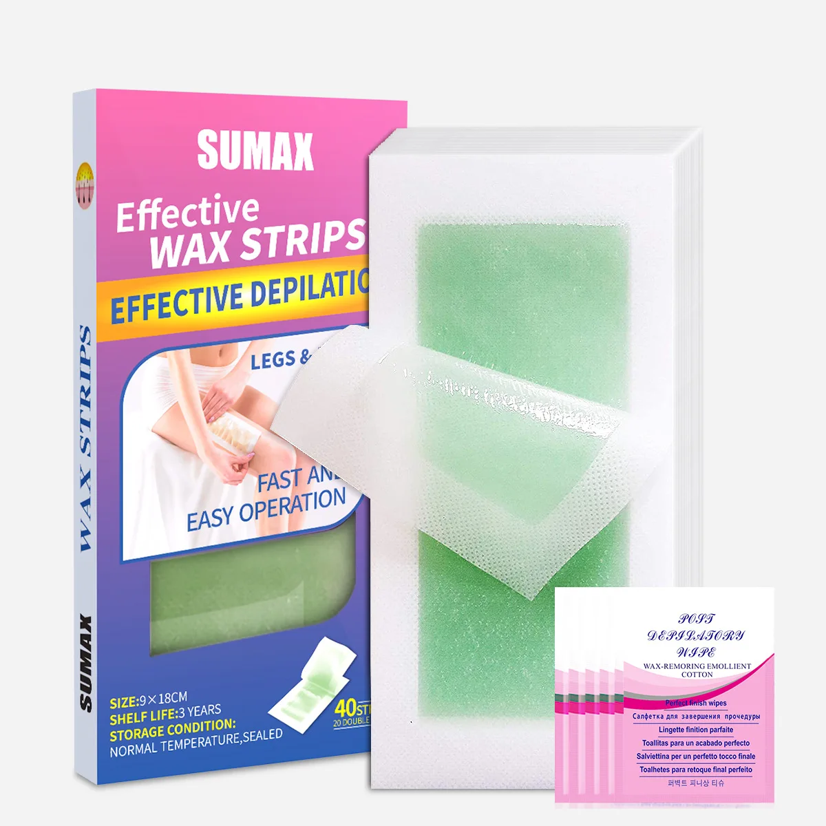 

Бумага для удаления волос, Восковая бумага, пчелиный воск, 40 штук, одноразовое удаление волос на весь тело, розовое алоэ