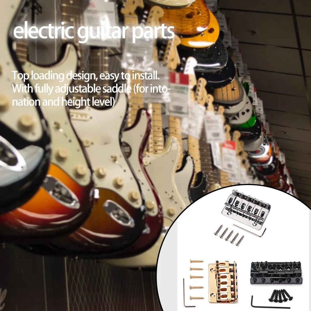 

Седло для электрогитары с твердым хвостом, профессиональная струнная металлическая 6-струнная струна, с фиксированным мостом, серебристое
