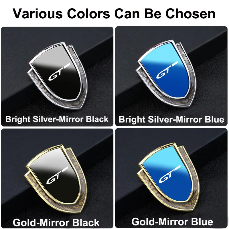 

Car Sticker Emblems Side Shield Car Styling Logo Badge Auto Body Window Sticker For Peugeot GT car Accessories