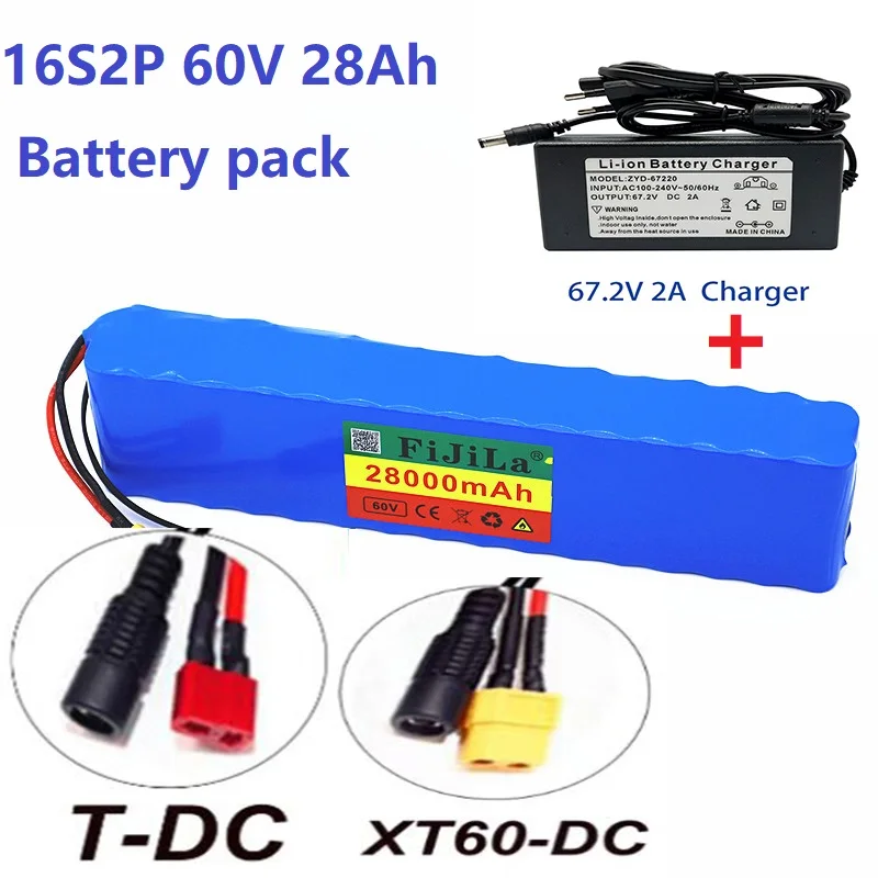 

16S2P 60V 28Ah 1000W BMS Rechargeable Lithium Battery Charger Is Widely Used In 60V Electrical Equipment: Scooters, Etc