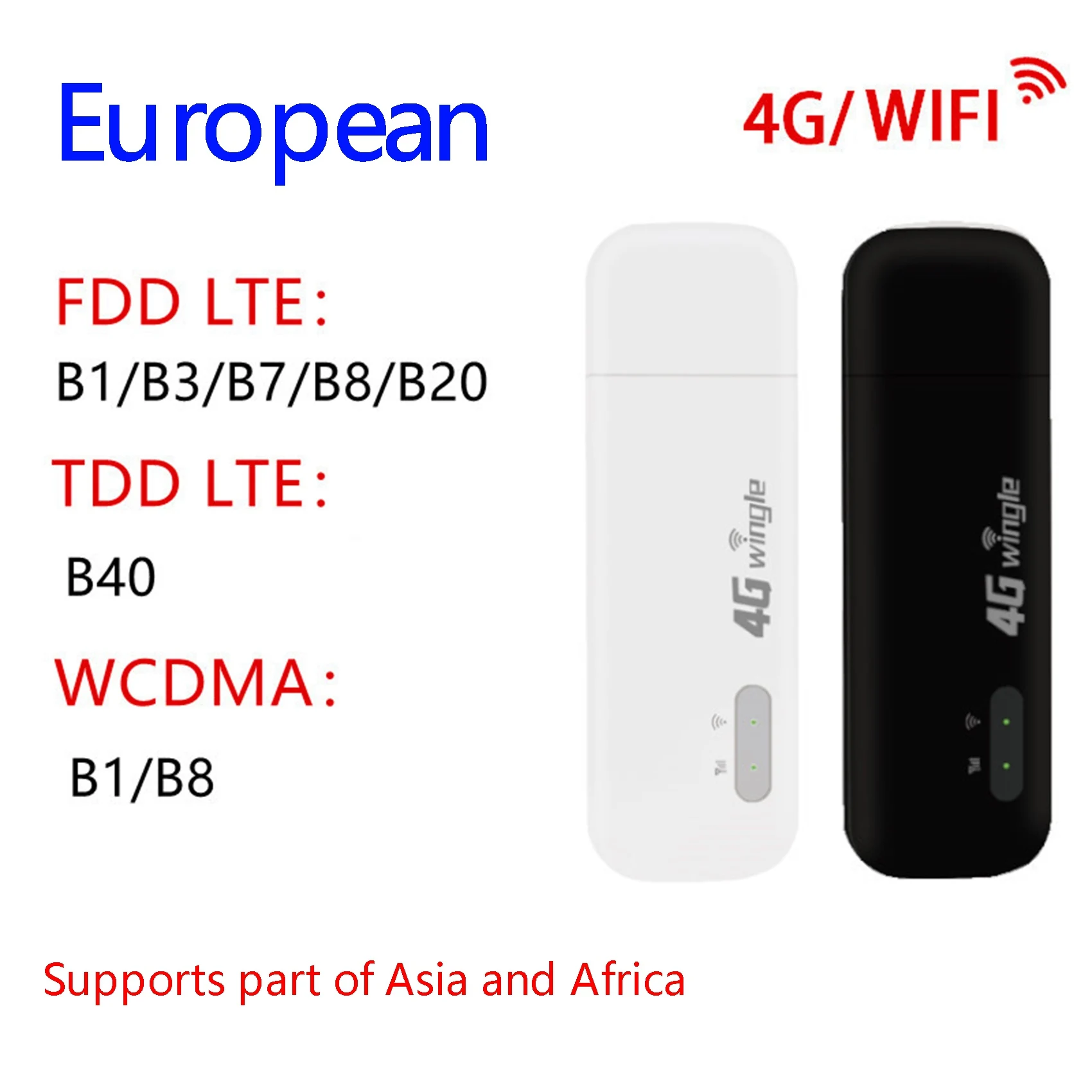 

4G WiFi Router USB Modem Mobile WiFi 150M USB WiFi Dongle for Wireless Hotspot with SIM Card Slot (White)