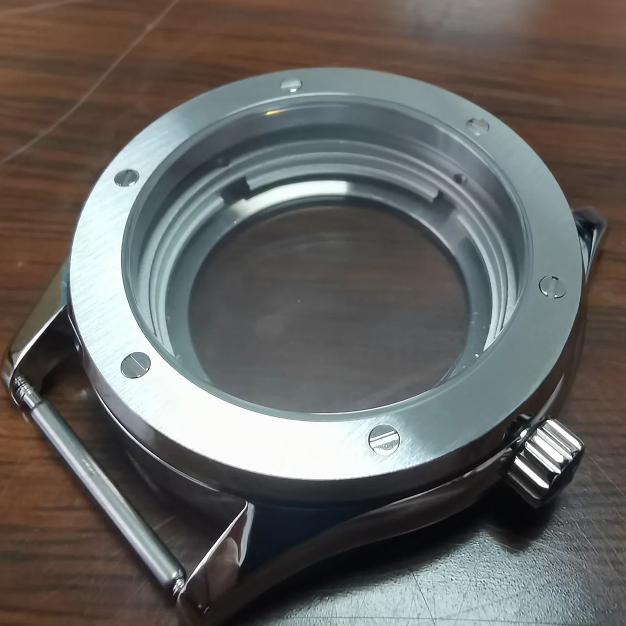 

42mm Stainless Steel Watch Case Sapphire Glass Suitable For Japan Nh35 Nh36 Automatic Movement Through The Bottom