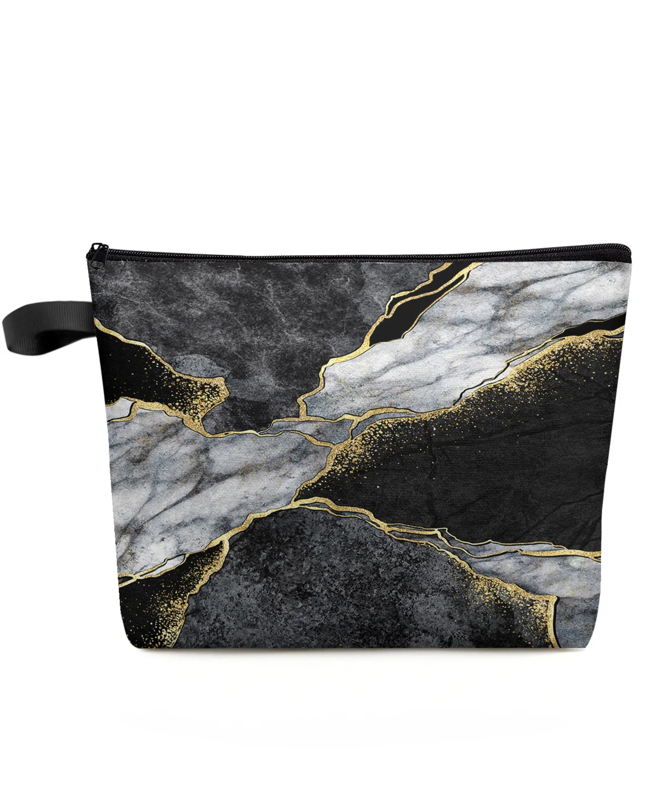 

Abstract Black And White Marble Makeup Bag Pouch Travel Essentials Lady Women Cosmetic Bags Toilet Organizer Storage Pencil Case