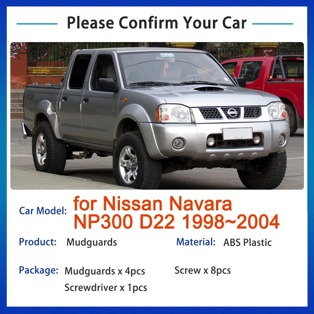Брызговики для Nissan Navara NP300 PickUp D22 1998 ~ 2004 1997 2005 2003 2002 грязевые передние колеса