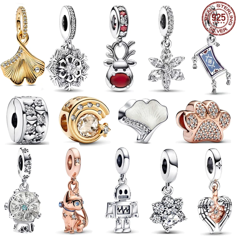 

Подвеска в виде робота из серебра 925 пробы с рождественским оленем