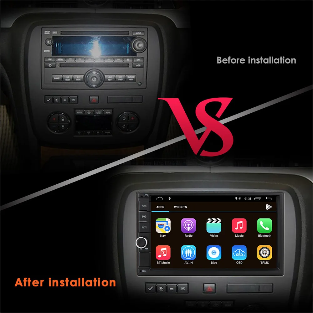 $140.99 Android 10 7 Inch 2Din Universal Car Radio GPS Multimedia Head Unit Player for VW Nissan Kia Car Audio Stereo 2G+32G DSP IPS RDS