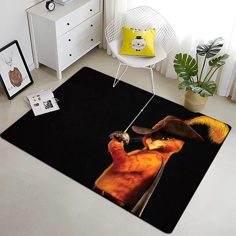 

Puss In Boots creative custom carpet Non-slip RugFloor carpet alfombra para cocina small rugs for bedroom washroom floor mat