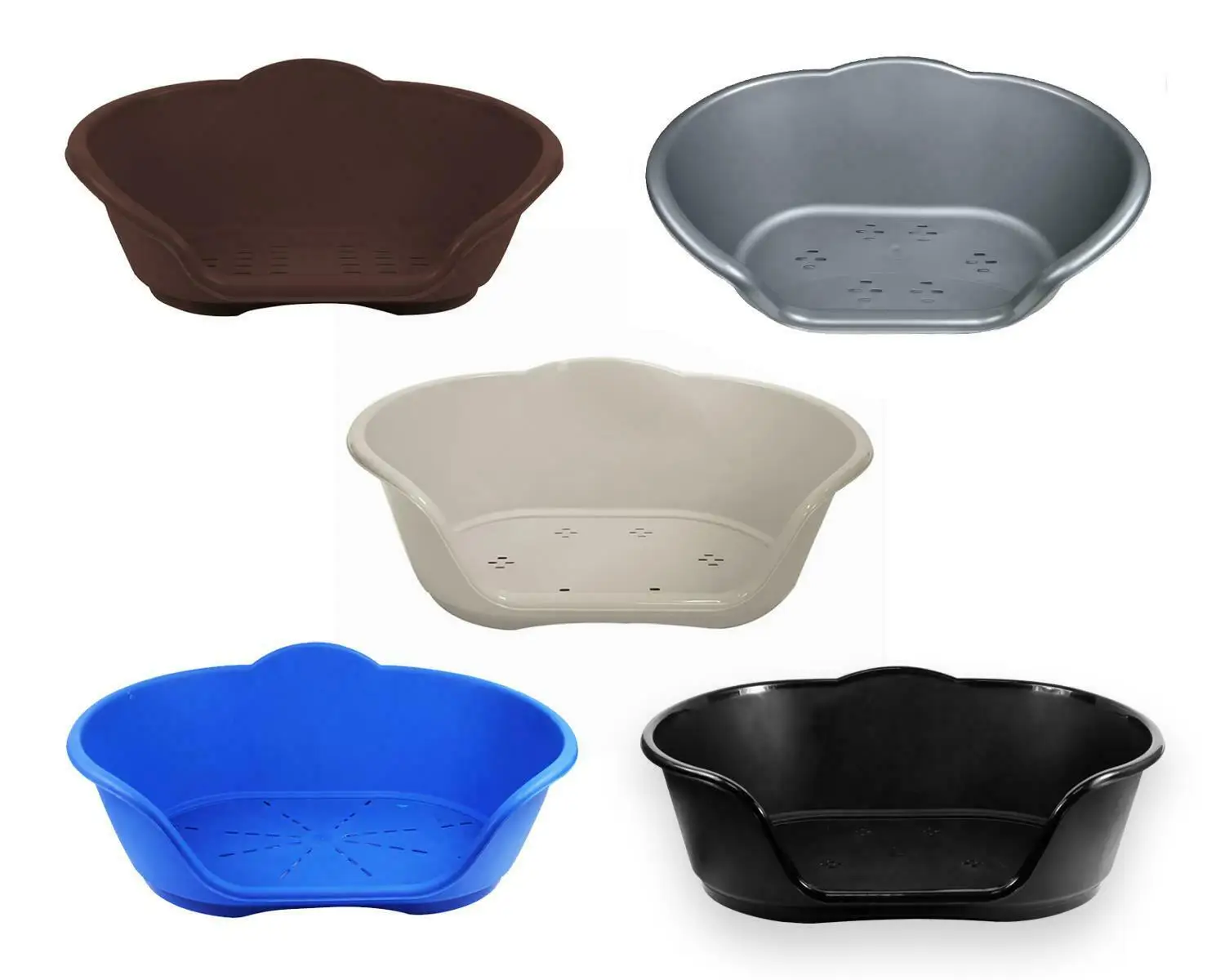 

Plastic Pet Bed Heavy Duty Waterproof Cat Dog Basket Large All Colours