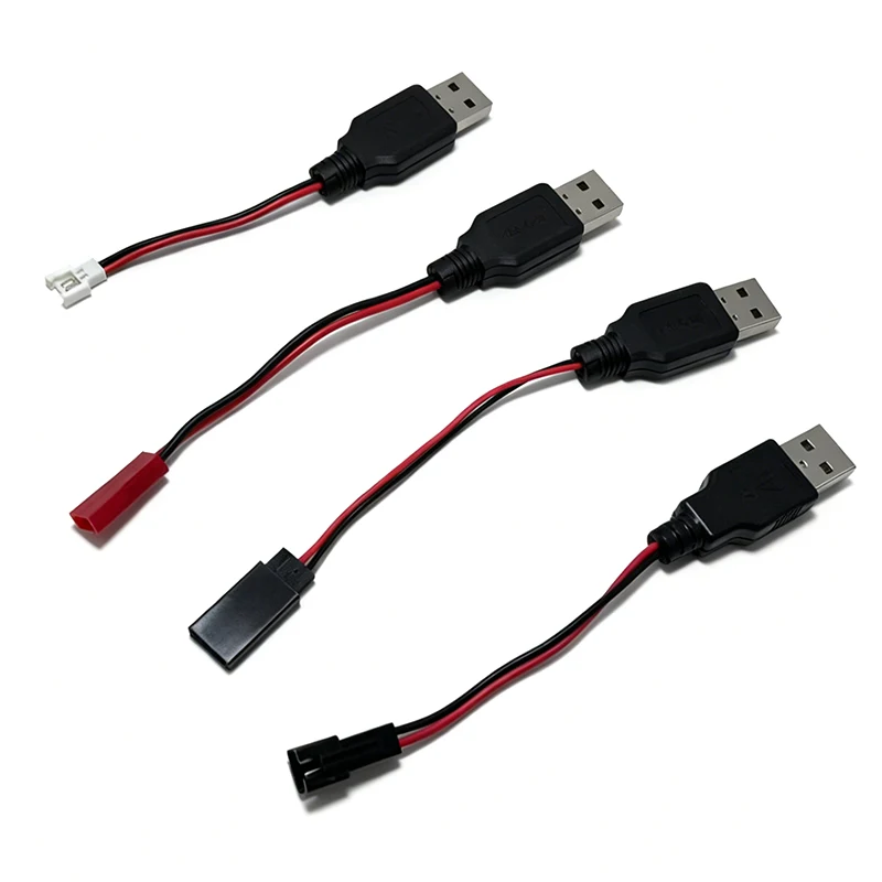 2 шт. USB-кабель для зарядки литиевых аккумуляторов 3.7V с разъемами JSTSMFutaba для радиоуправляемых дронов и квадрокоптеров (art.: 3920d9bbe0eca) - 3920d9bbe0eca