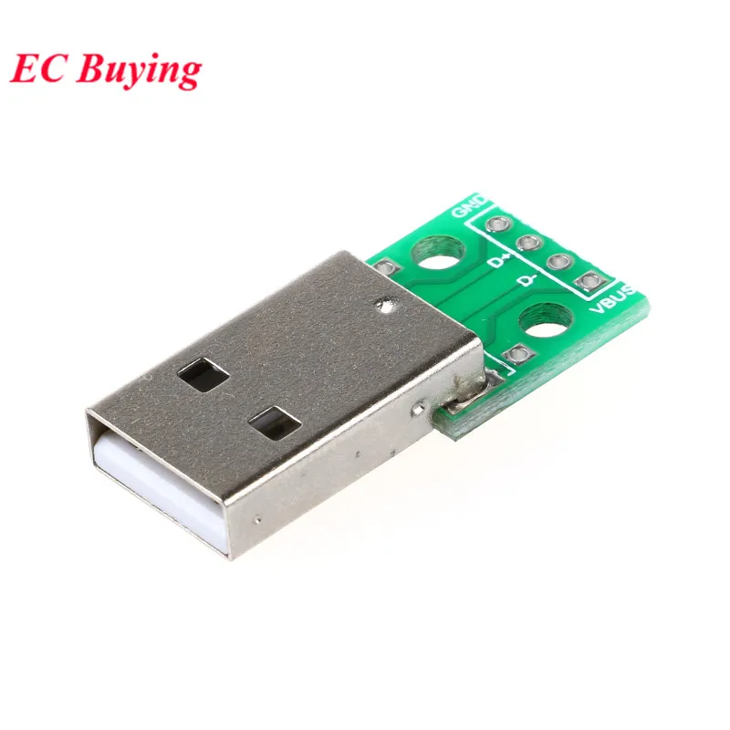 10 шт. USB штекер DIP 2 54 мм Печатная плата источник питания DIY адаптер преобразователь
