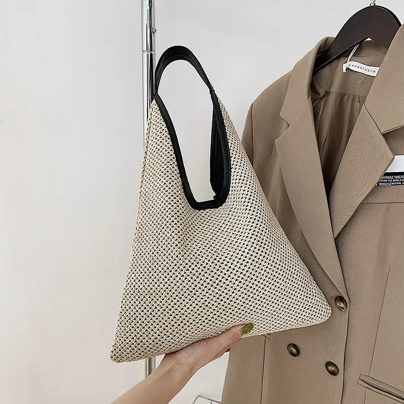 

Woven Straw Underarm Bag Female 2022New Trendy Fashion Personality Handbags Simple Casual Large-capacity Shoulder Bags For Women
