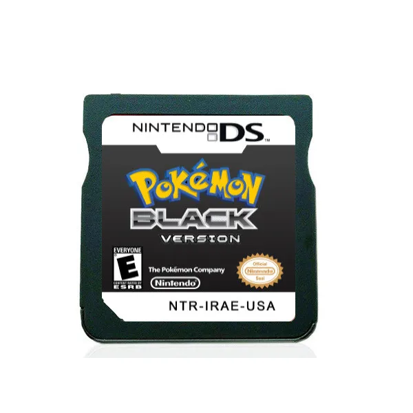 Комбинированная карта NDS Pokemon 3DS DS Черно-белая 2-золотая и серебряная кассета