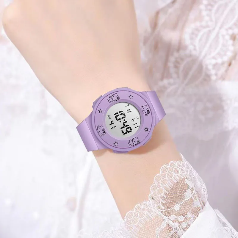 

Cartoon Cute Hello Kitty Fashion Silicone Electronic Watch Kid Gifts Wholesale
