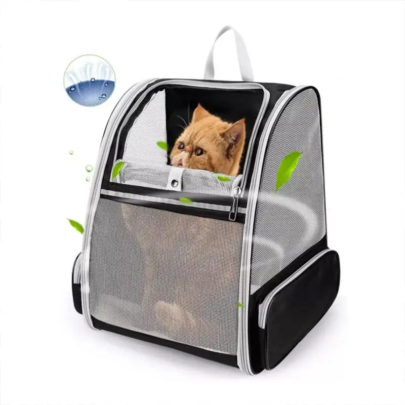 

cat carrier backpack Breathable Pet Cat dog Carrier Foldable Portable Backpack Large Capacity Mesh Outdoor Travel Pet Supplies