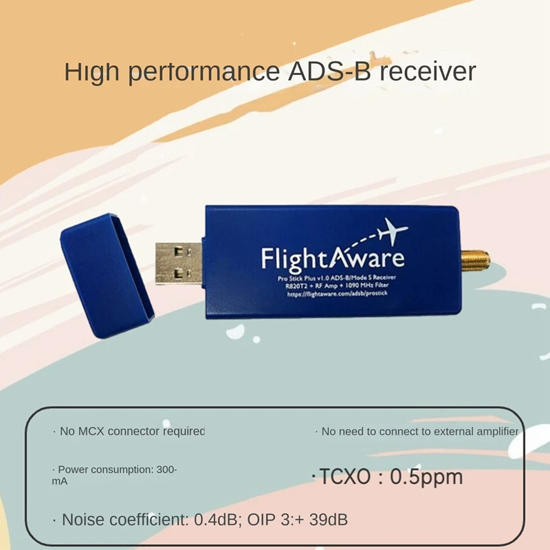 

ADS-B Receiver R820T2 19DB 1075Mhz-1105Mhz FA-ADSB-PSP Pro Stick Plus High-Performance ADS-B SDR Receiver