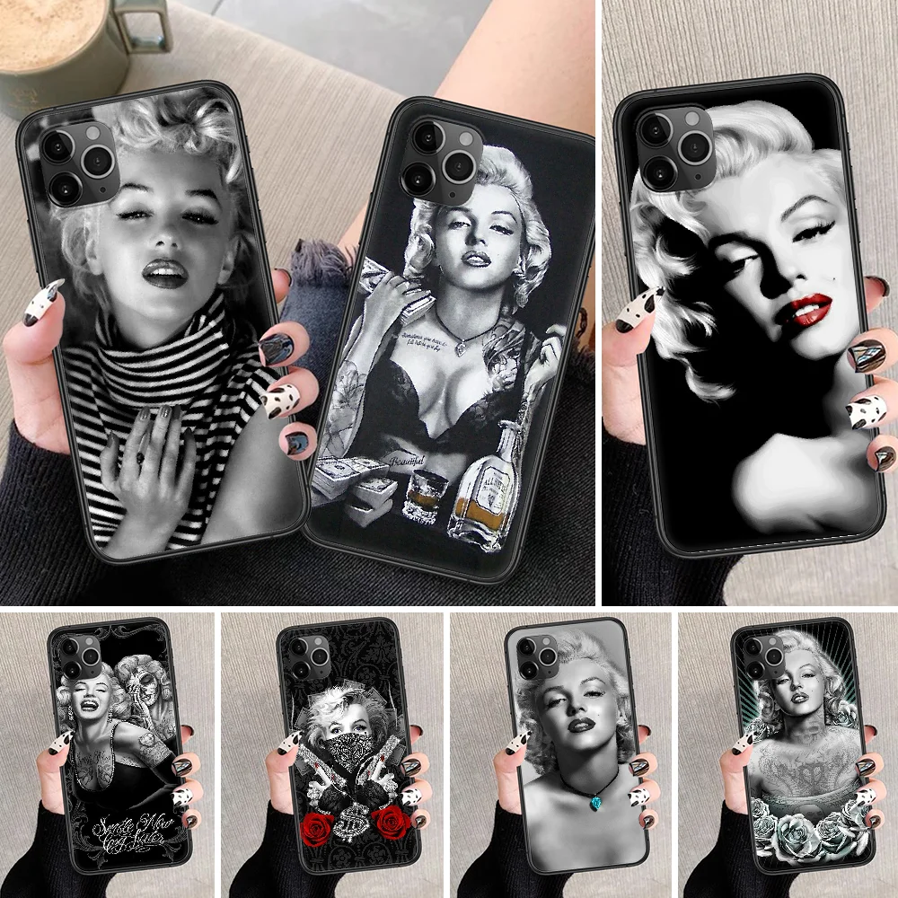 Сексуальный женский чехол для телефона Мэрилин Монро iphone SE 2020 6 6S 7 8 11 12 13 Mini Plus X XS XR