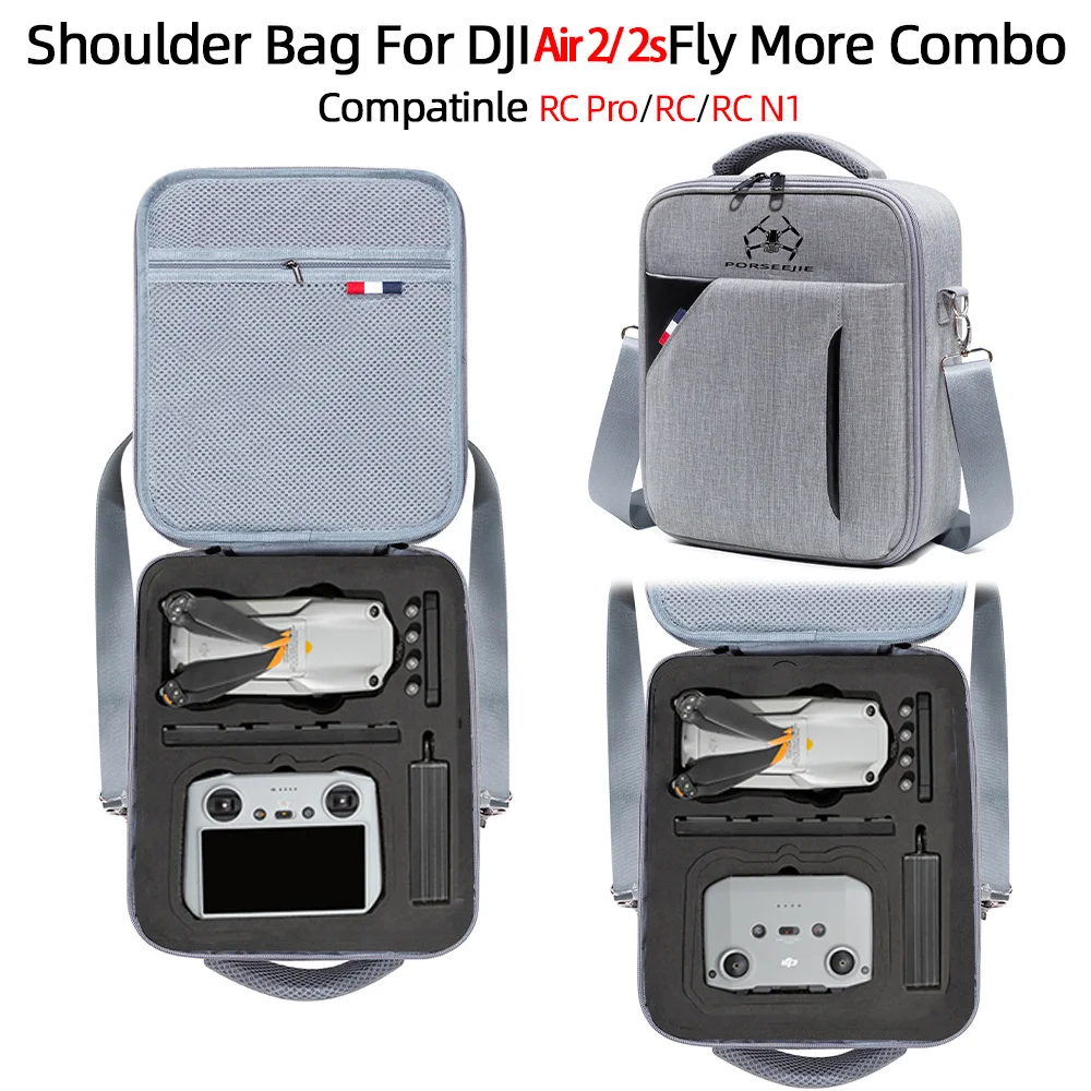 

Storage Bag For DJI Air 2/2S RC/Pro/N1 Remote Controller Shoulder Strap Carrying Case Handle Cover All-In-One Box Accessories