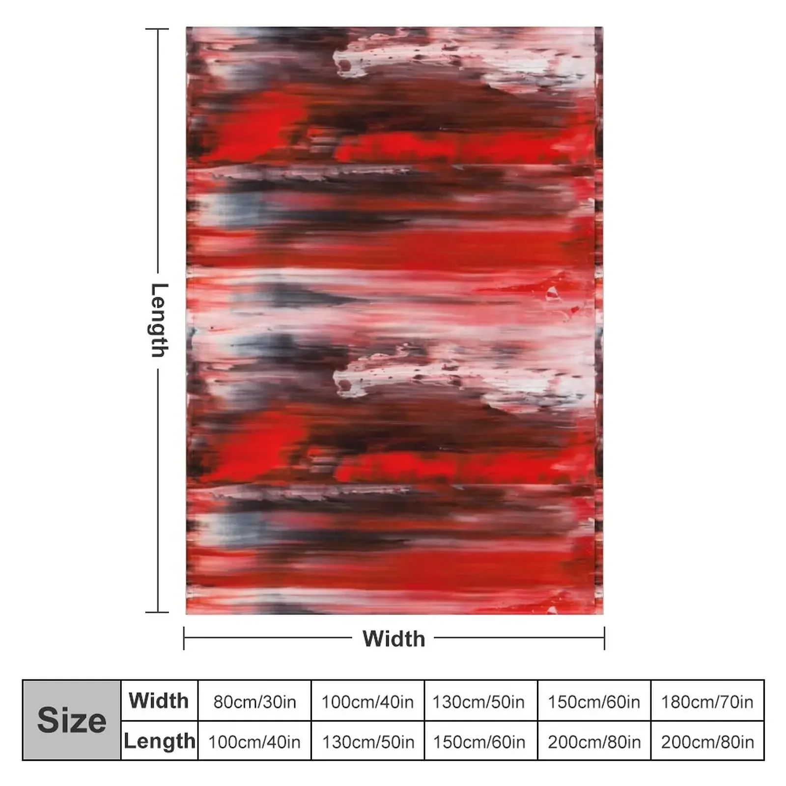 Абстрактное изображение #2-черные белые красные волны Бросьте Одеяло волосы