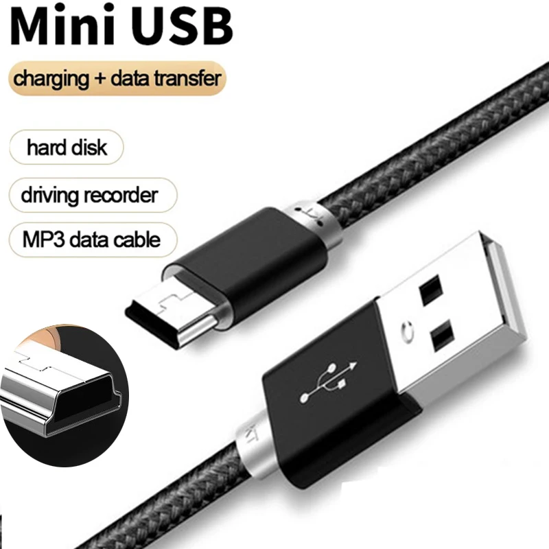 

3M 1M 0.25M Mini USB 5 pin Cable Mini USB to USB Fast Data Charger Short Cable for MP3 MP4 Player Car DVR GPS Digital Camera HDD