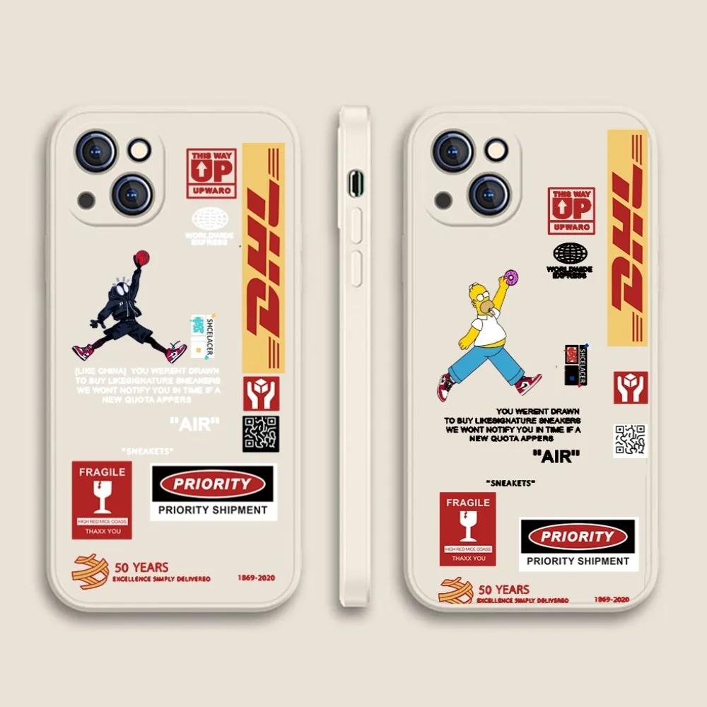 INS Hot Off Sports Shoes Phone Case For Iphone 11 13 14 15 16 Pro Max X Xr Xs Se2020 12mini White Cover