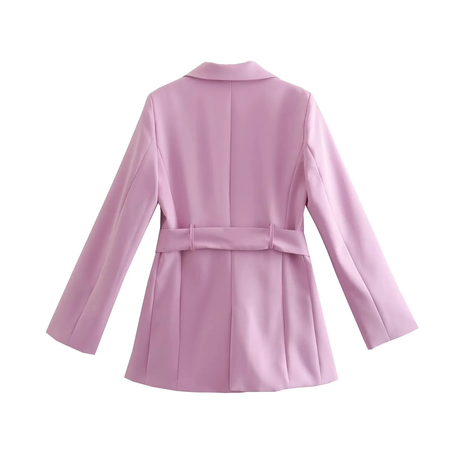 Dave&Di Casual Jacket Women Ins Fashion Blogger Sashes Violet Color Elegant Blazers