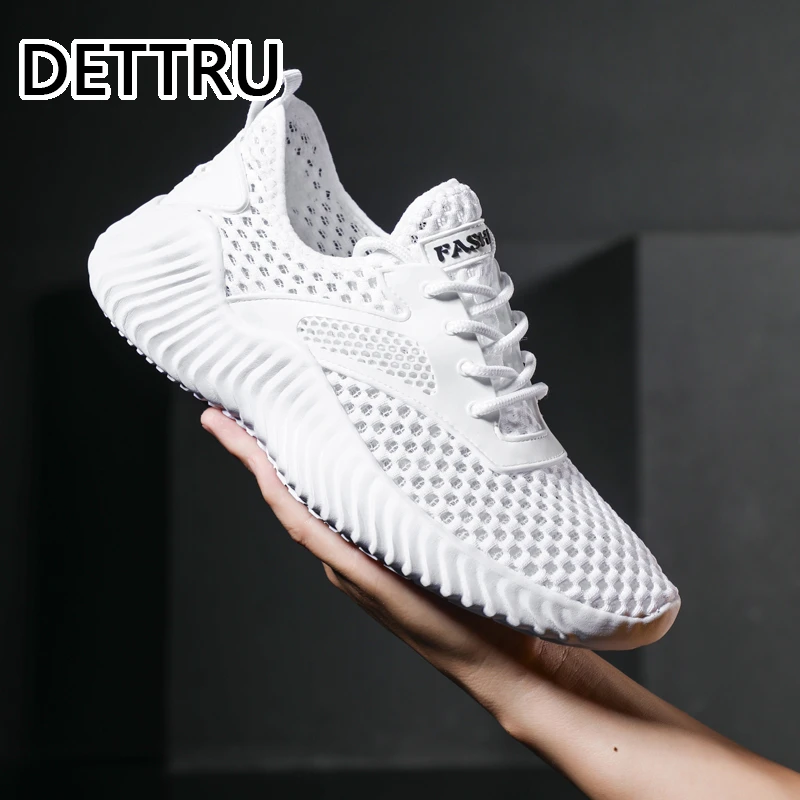 

2022 New Summer White Sneakers Men Platform High Quality Mesh Breathable Blcak Lace Up Casual Shoes For Men Zapatillas Hombre