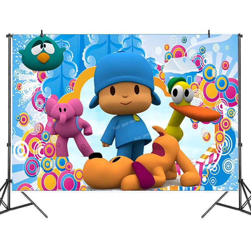 Pocoyo декорации из мультфильма аниме дурная печать фотография День Рождения Декор