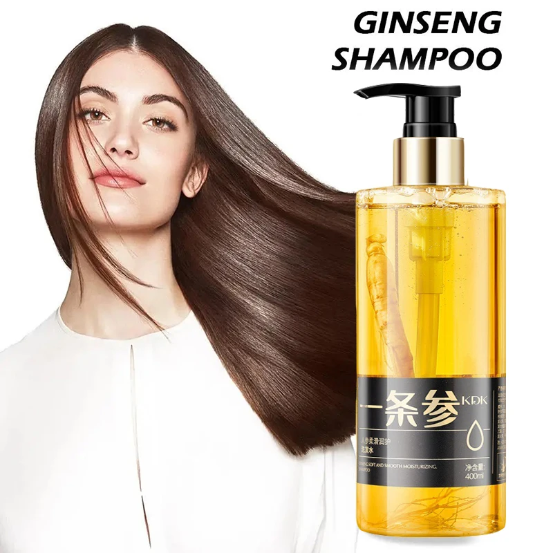 Разглаживающий шампунь с женьшенем освежающий для контроля жирности против