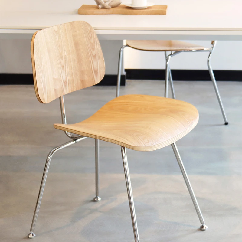 

Nordic Minimalist Dining Chairs Wooden Household Creative Backrest Dining Chairs Dining Chairs Relaxing Sillas Furniture WZ50DC