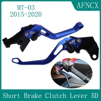 mt 03 mt03 motorcycle short brake clutch lever 5d adjustable handle fits for yamaha mt 03 2015 2016 2017 2018 2019 2020