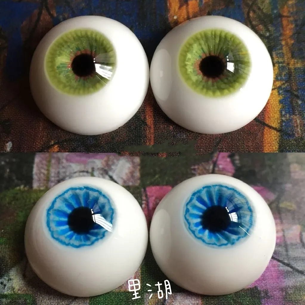 

1 Pair Doll Eyes 10/12/14/16/18/20/22mm for 1/3 1/4 1/6 1/8 Bjd Doll Handmade Yellow Resistant Plaster Eyeball Doll Accessories
