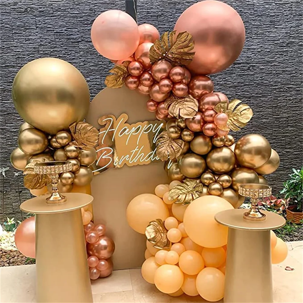 

125pcs DIY Dusty Rose Nude Rose Gold Balloon Garland Arch Kit for Girls Birthday Wedding Anniversary Bridal Shower Engagement De