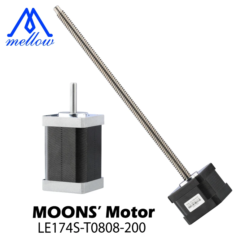 MOONS XY вал Nema 14 шаговый двигатель/Z 17 ведущий винт двигателя для 3D принтера Voron 0 1