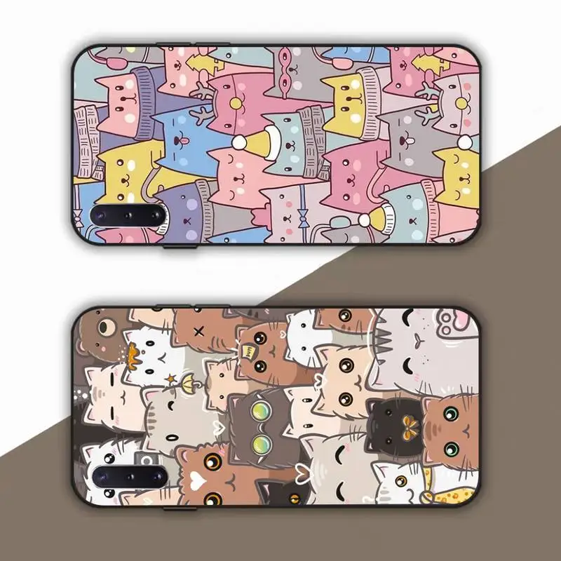 

Cute Cat Cartoon Phone Case for Samsung Note 5 7 8 9 10 20 pro plus lite ultra A21 12 72