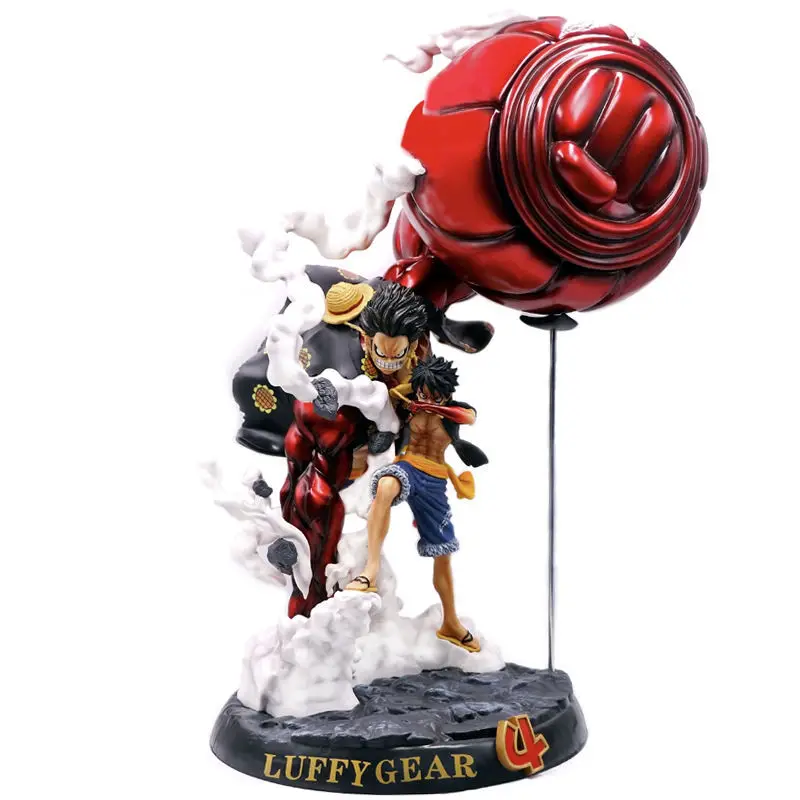 Цельная фигурка GK супер большая двойная Луффи четырехступенчатая статуя Короля