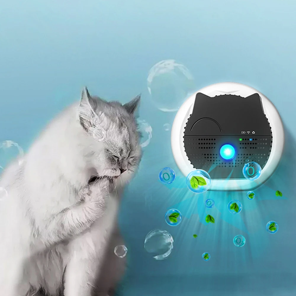 

Pet Smart Air Purifier Deodorant Artifact 360° Sterilization Cat Litter Box Deodorizer Cat Disinfection Two Modes Ozone Remove