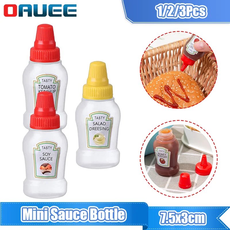 

25ml Kitchen Sauce Squeeze Bottle Portable Seasoning Spray Bottle Plastic Ketchup Storage Bottles Salad Jam Pot Food Decor Tool