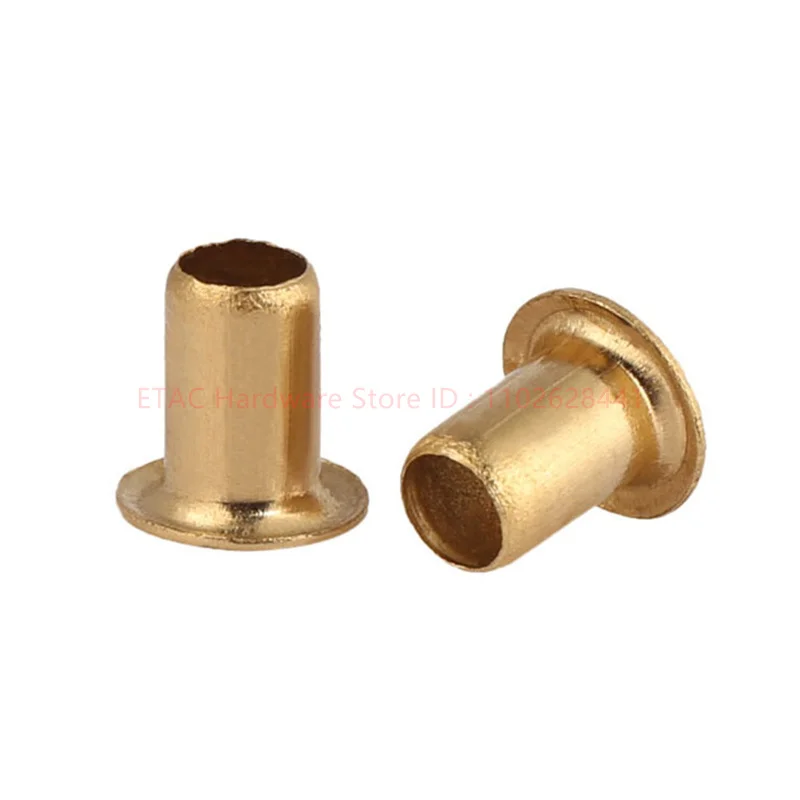 

M0.9-M6 Brass Corn Rivet Hollow Press Rivet Air Hole Buckle Ring Through Hole Copper Through Core Nail Leather Rivet