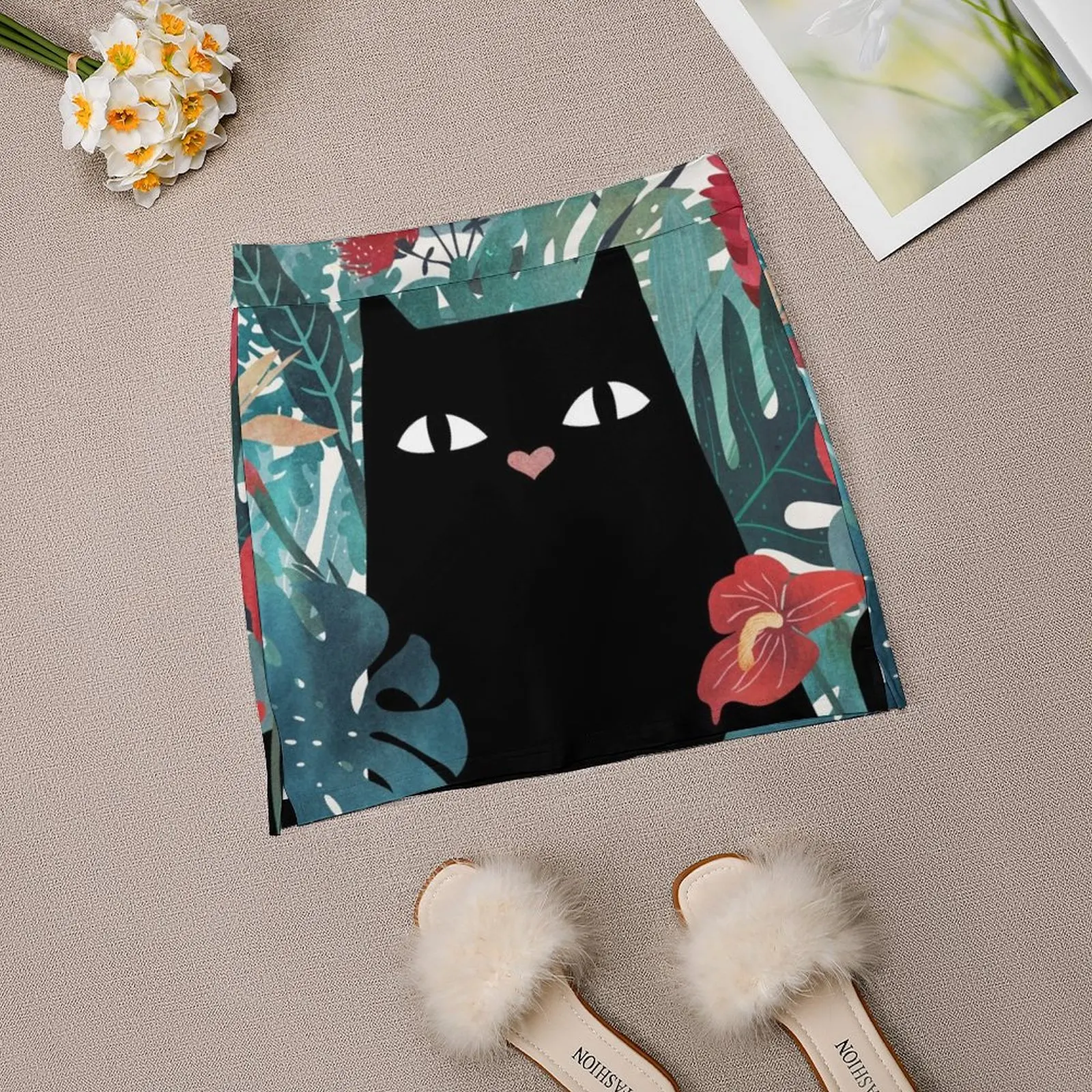 Popoki мини-юбка из полиэстера и спандекса