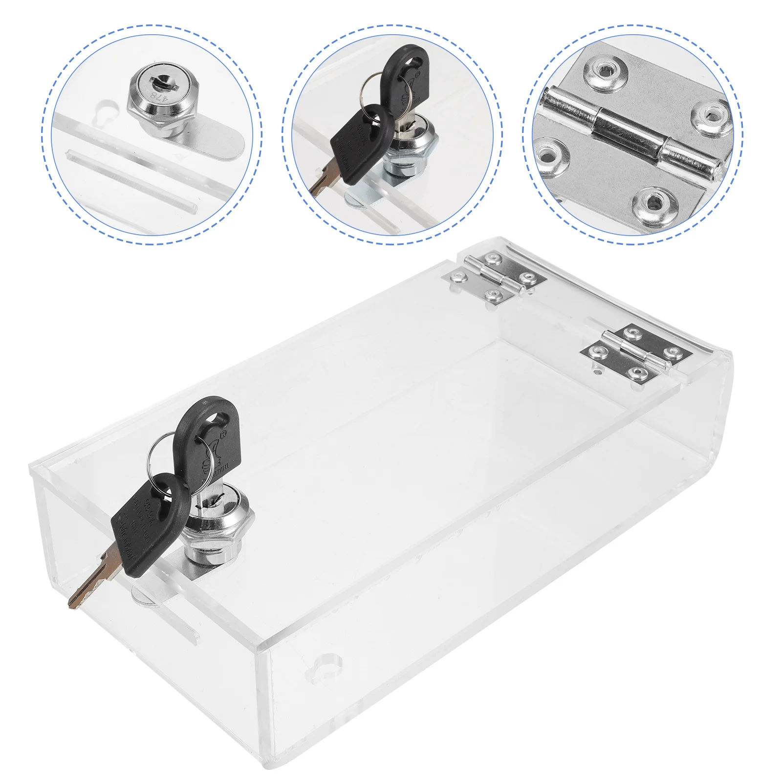

Key Mobile Phone Storage Box Student Clear Plastic Container Cell Acrylic Safety Lock Case