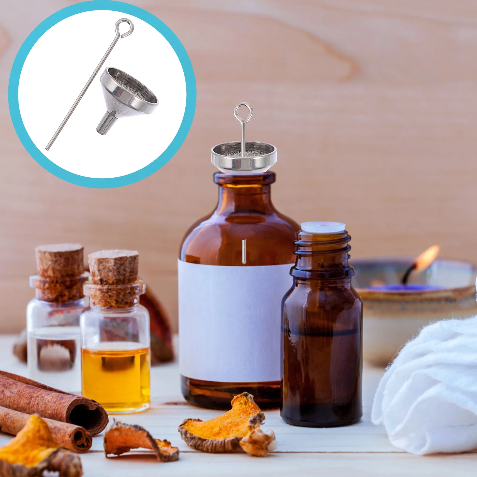 

Funnel Funnels Smallbottles Mini Kitchen Metal Fillingflask Oil Tiny Essential Steel Stainlesship Useful Laboratory Separating