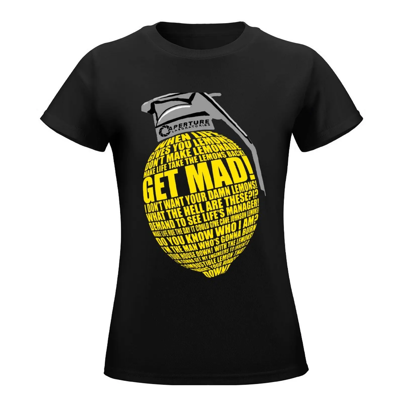 Длинная летняя женская футболка с принтом из горючего лимона