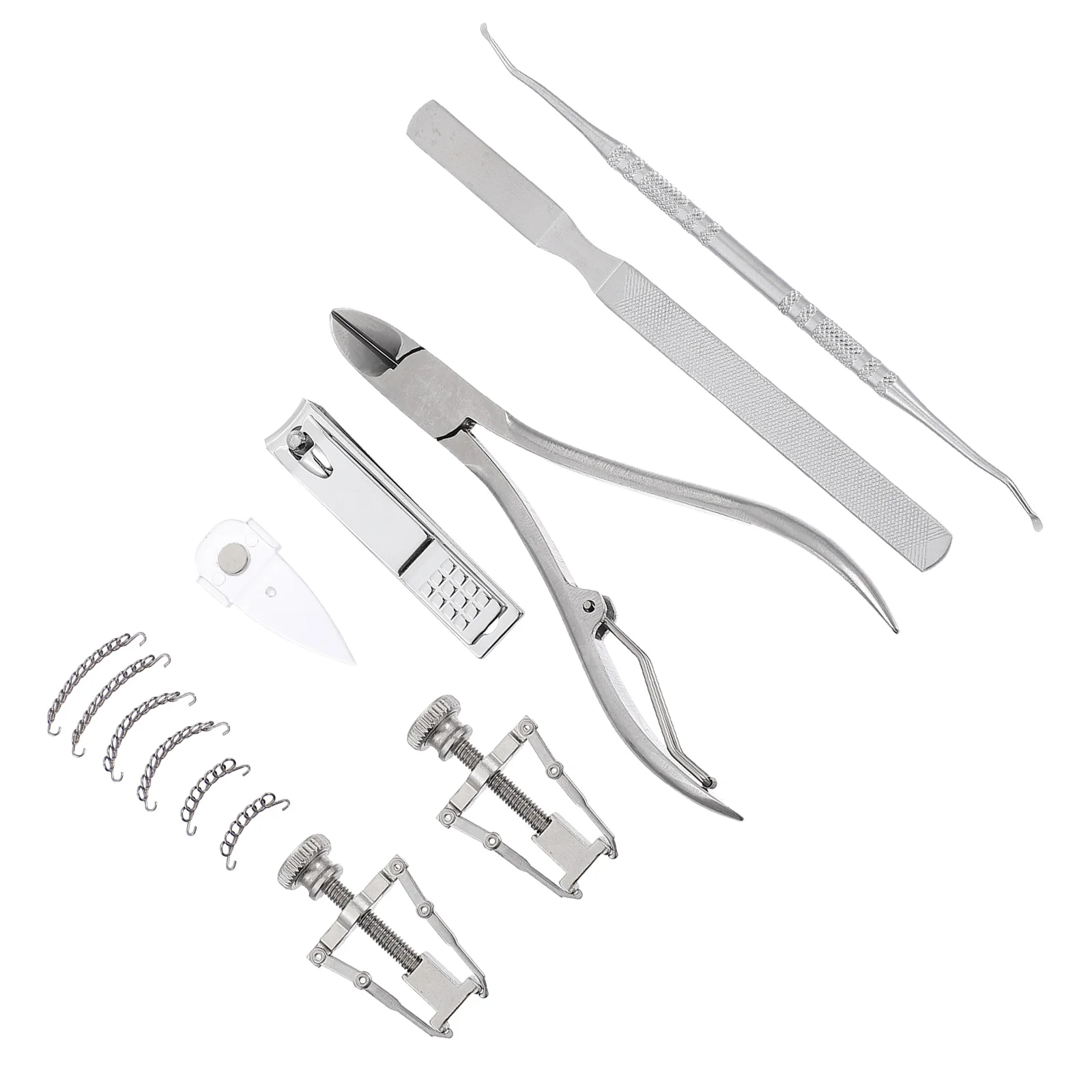 

1 Set of 13Pcs Stainless Steel Nail Clippers House Pedicure Scissors (Silver)
