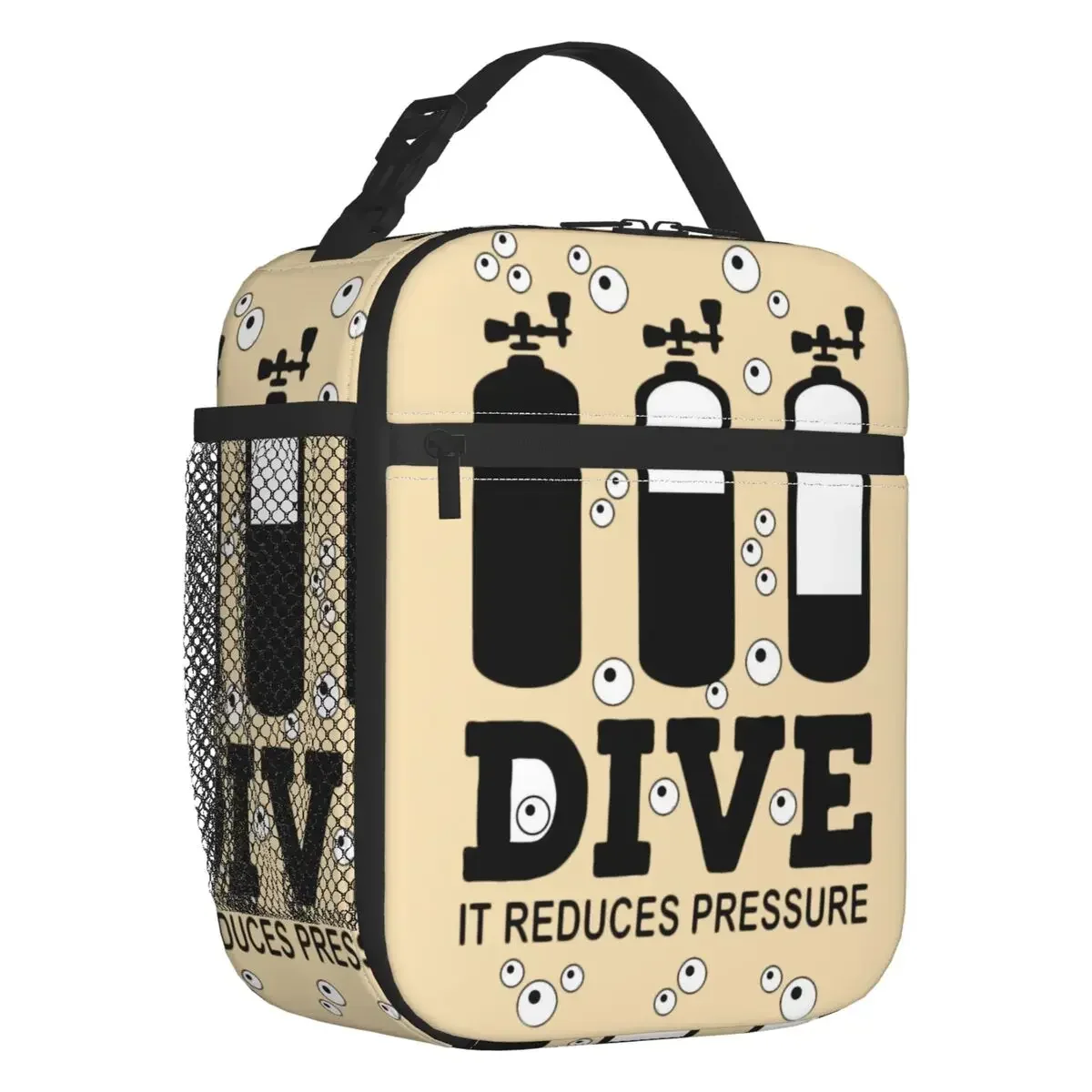 

Изолированная сумка для ланча для подводного плавания для женщин, портативный охладитель для дайвинга, ланча с цитатами Для Акваланга, Детская термальная Сумка-тоут для детей и школьников